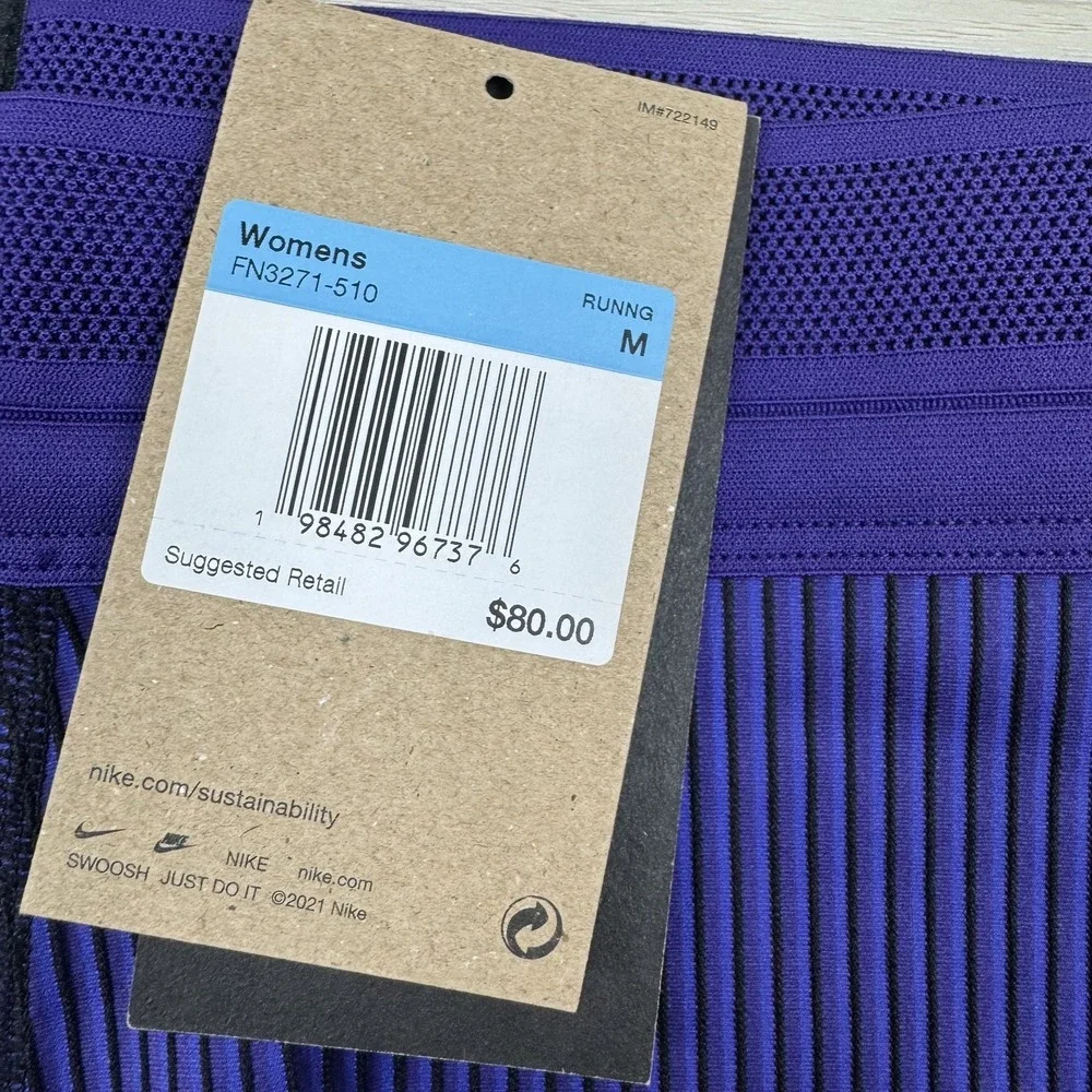 Nike Aeroswift ADV Compression Running Shorts Womens Medium Purple FN3271 510